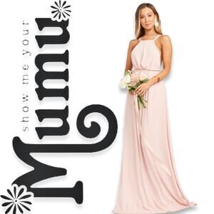 NEW Show Me Your MuMu Amanda Maxi Dress Pink XXL